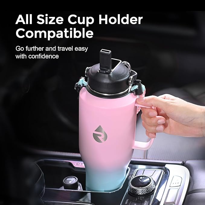 RAYMYLO Insulated Water Bottle 40oz, Stainless Steel Water Bottle - Image 6