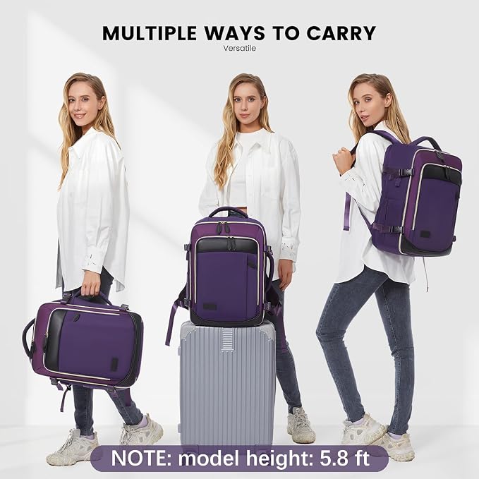 LOVEVOOK Travel Backpack for Women, 40L Carry On Backpack - Image 6