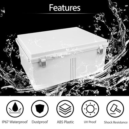 LeMotech Electrical Box, IP67 Waterproof Hinged Cover Stainless Steel Latch - Image 3