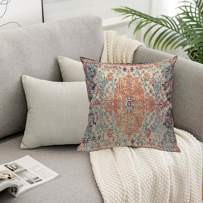 TKS MITLAN Carpet Bathmat and Rug Boho Style Pillow Covers 18x18 Inch Ethnic - Image 5