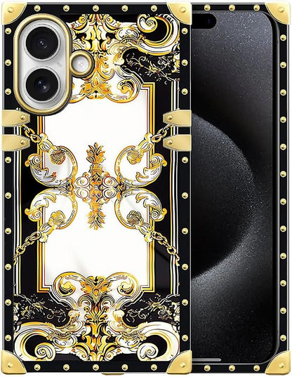 for iPhone 17 Case Luxury Golden Decoration by Unknown