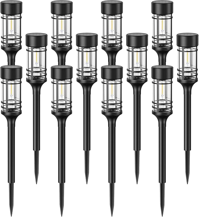 LETMY 12 Pack Solar Pathway Lights Outdoor, Solar Lights Outdoor Waterproof IP65 - Image 2