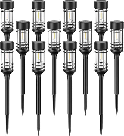 LETMY 12 Pack Solar Pathway Lights Outdoor, Solar Lights Outdoor Waterproof IP65 - Image 2