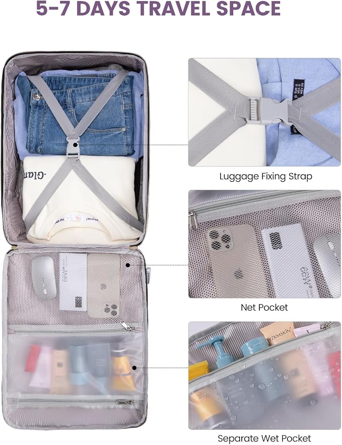 LOVEVOOK 40L Travel Backpack for Women & Men, Airline Approved Carry On Luggage - Image 9