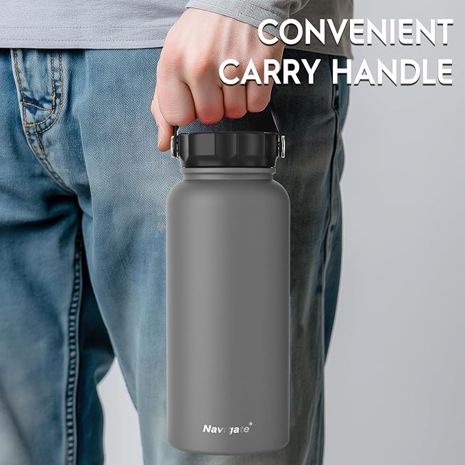 Navigate 32 oz Insulated Stainless Steel Sports Water Bottle - Image 4