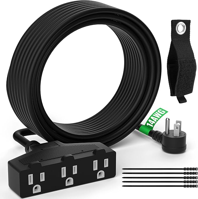 Outdoor Extension Cord 50 Ft by Elecan