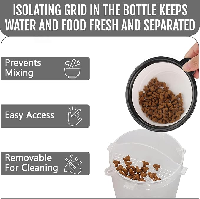 Dog Travel Water Bottle W/Collapsible Bowls - Image 5