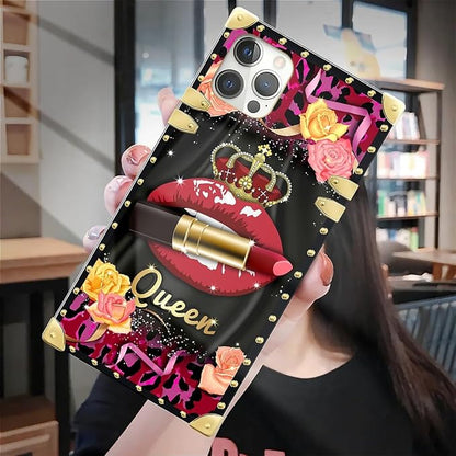 Compatible with iPhone 12 12 Pro Case, Queen Lip Crown Leopard Print Luxury - Image 7