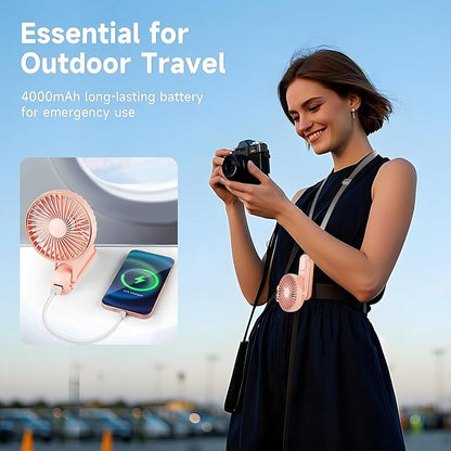 Portable Handheld Fan, 180° Foldable Personal Fan, USB Rechargeable Mini Hand - Image 4