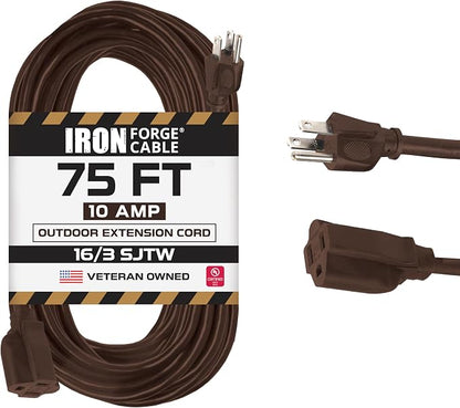 Iron Forge Cable Outdoor Brown Extension Cord 75 ft by IronForgeCable