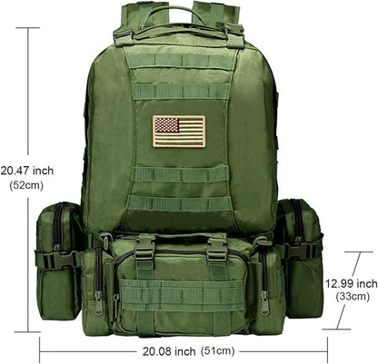 CVLIFE Tactical Backpack Military Army Rucksack 60L Large Assault Pack - Image 2