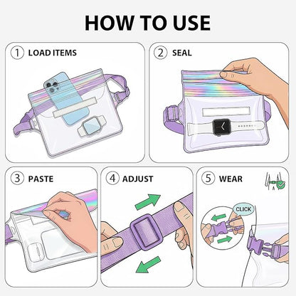 2-Pack IP68 Waterproof Phone Pouch & Fanny Pack:Waterproof Phone Case Fits - Image 4
