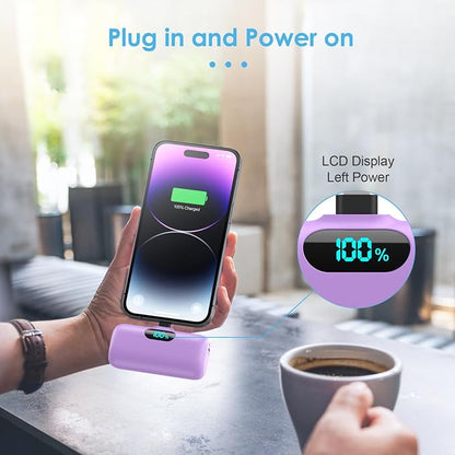 Mini Portable Charger USB C Power Bank, Upgraded 5000mAh PD Fast Charging - Image 5