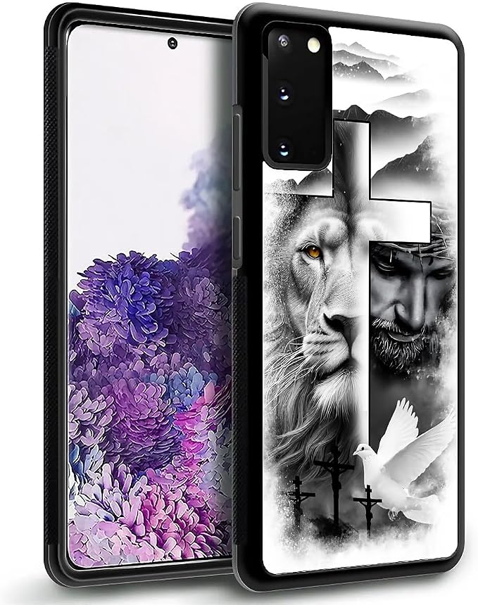for Samsung Galaxy S20 Plus Case, Lion Cross Jesus Christ Dove Pattern Graphic - Image 4