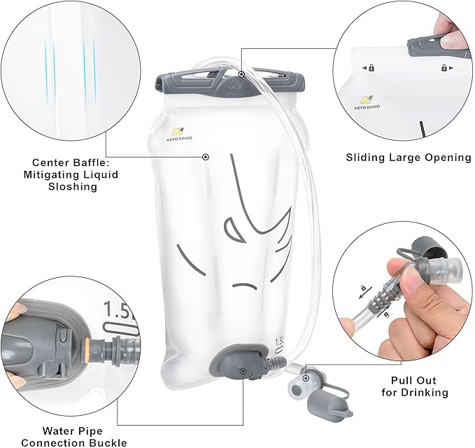 N NEVO RHINO Hydration Bladder 1.5L, Water Bladder - Image 4