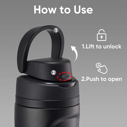 Fijinhom 24 oz Insulated Water Bottle, Stainless Steel Sports Water Bottle - Image 2
