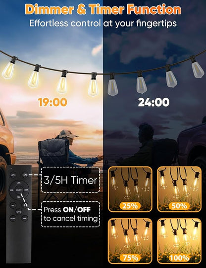 Brightever 120FT LED Outdoor String Lights - Image 4