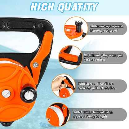 Compact 150ft Scuba Dive Reel Kayak Anchor - Image 3