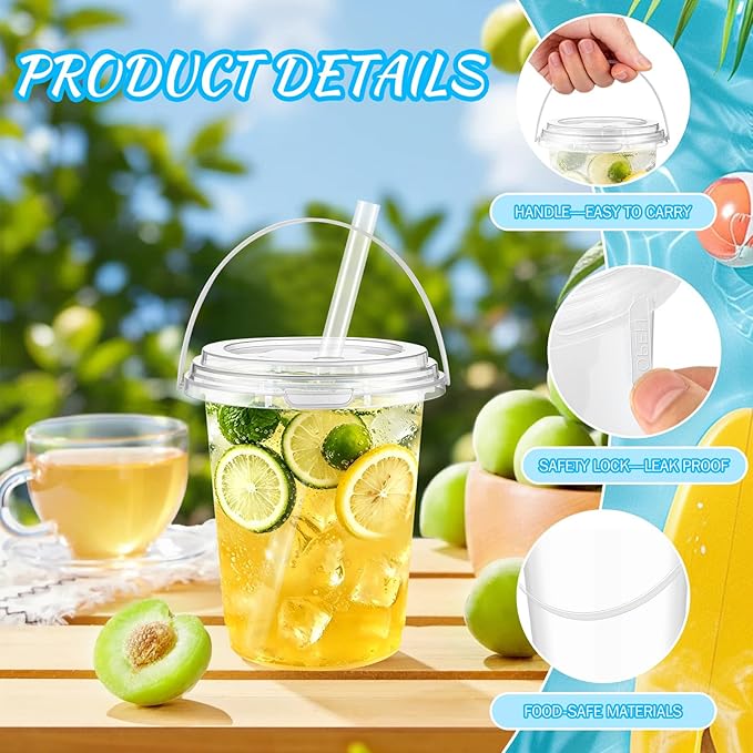 30 Sets 34 oz Drink Buckets - Image 2