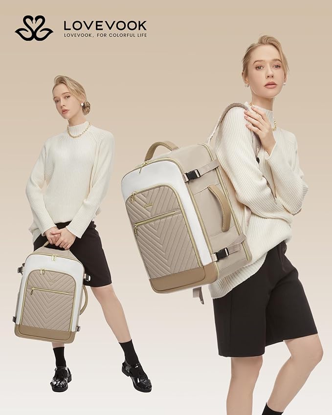LOVEVOOK Large Travel Backpack for Women, 50L Carry on Backpack Airplane - Image 8