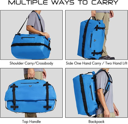 Haimont Large Waterproof Duffel Backpack Roll-Top Heavy Duty Dry Duffle Bag - Image 5