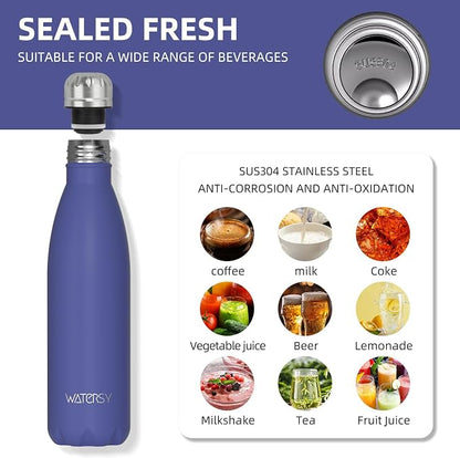WATERSY Stainless Steel water bottles, 17oz/500ml Insulated Water Bottles - Image 8
