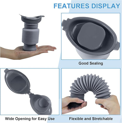 Pee Bottles for Men, Portable Urinal for Men, Collapsible Urine Bottle 750ML - Image 5