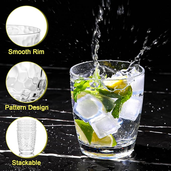 6 Pcs Plastic Drinking Tumblers of 14 oz, Acrylic Drinking Glasses - Image 4
