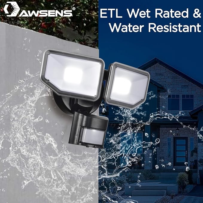 40W LED Security Lights Motion Sensor Light Outdoor, 180 Degree, 4000LM Motion - Image 2