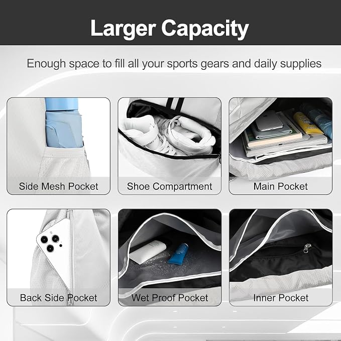 Hoedia Sports Drawstring Backpack - Image 3
