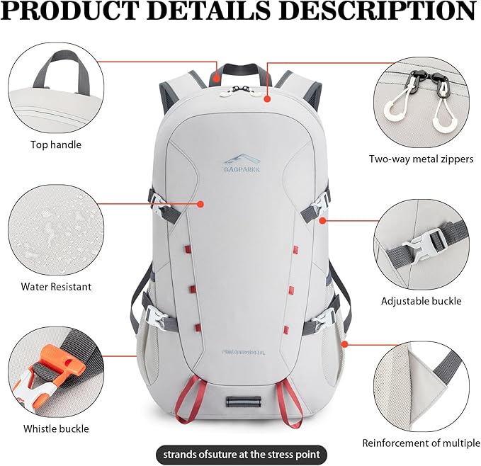 BAGPARKK Hiking Backpack, Large 35L Travel Backpacks - Image 5
