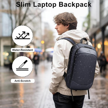 Slim Laptop Backpack for Men, Waterproof Expandable High Tech Business Work - Image 2