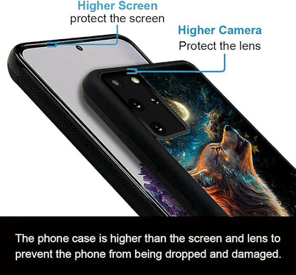 for Samsung Galaxy S20 Plus Case, Star Cave Hungry Wolf Pattern Graphic Design - Image 2