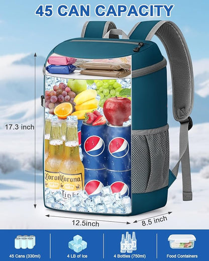 Pritent Cooler Backpack for Men Women Insulated Waterproof Backpack Cooler Leak - Image 5
