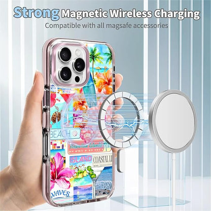Case for iPhone 16 Pro Max, Coastal Beach Cover Coquette Collage Phone Case - Image 4