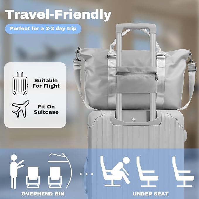 Weekender Duffel Bags for Women， Travel Totes Bag for Airplane Essentials - Image 2