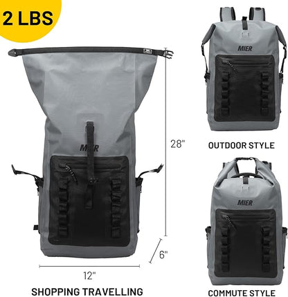 MIER Dry Bag Waterproof Backpack 30L Dry Sack Heavy Duty Roll-Top Closure - Image 5