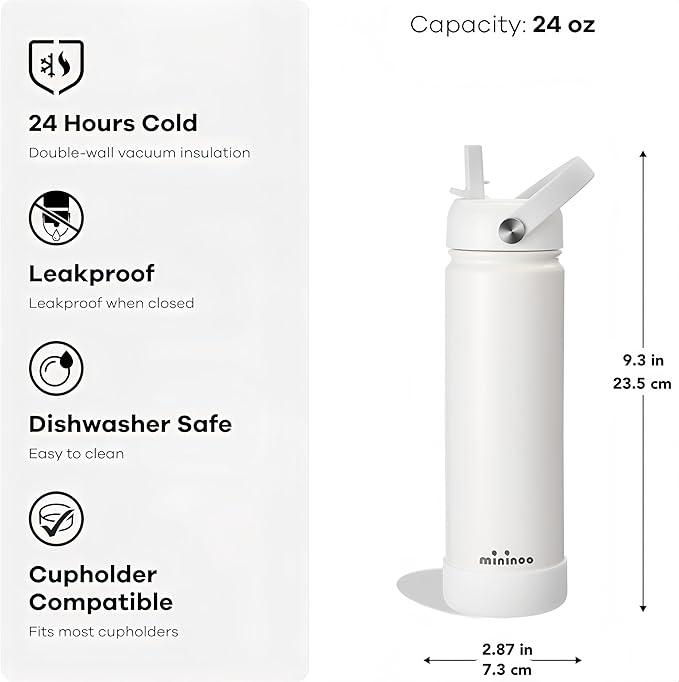 mininoo Insulated Stainless Steel Water Bottle - Image 2