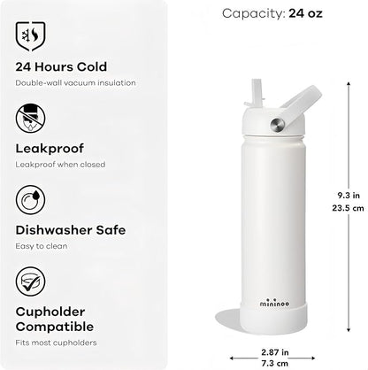 mininoo Insulated Stainless Steel Water Bottle - Image 2