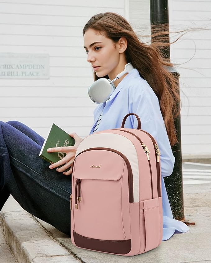 LOVEVOOK Travel Laptop Backpack Women, 15.6 Inch Anti Theft College Backpack - Image 2
