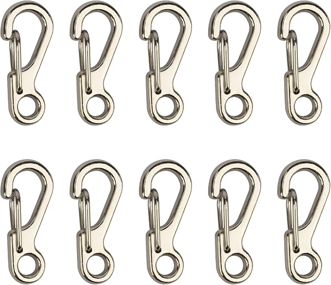 SWATOM Small Mini Carabiner Clip Tiny Spring Snap Hook Keychains Micro by SWATOM