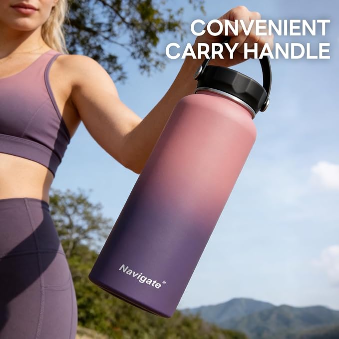 Navigate 40 oz Insulated Stainless Steel Sports Water Bottle - Image 8