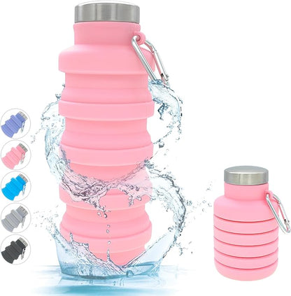 YCT Collapsible Water Bottle 17oz（500ml），Travel Portable Sport Water by YCT