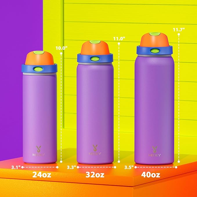 32 oz Insulated Water Bottle for Women: Meoky Stainless Steel Metal Water Bottle - Image 3