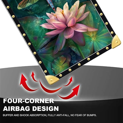 Compatible with iPhone 16 Pro Case, Colourful Dragonfly Pink Lily Pads Luxury - Image 7