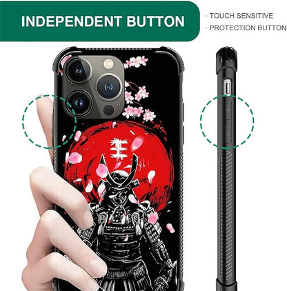 for iPhone 14 Pro Max Case, Sakura Japanese Samurai Pattern Graphic Design Girl - Image 5