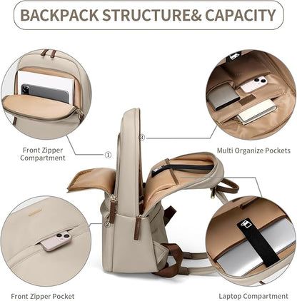 GOLF SUPAGS Laptop Backpack for Women Slim Computer Bag Work Travel College - Image 4