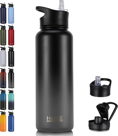 HASLE OUTFITTERS 40oz Stainless Steel Water Bottle, Vacuum Insulated Double by HASLEOUTFITTERS