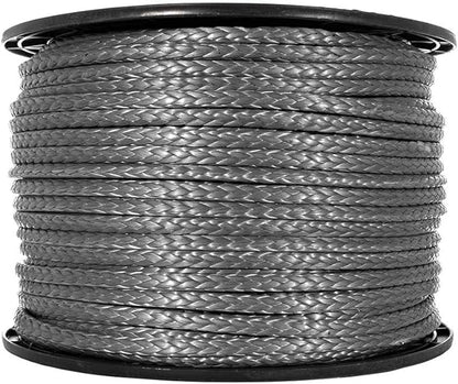 Rope & Cord 12-Strand DYMAX Rope | Gray | 10, 600 ft | ½, 5/16 in | Made in The by RopeCord
