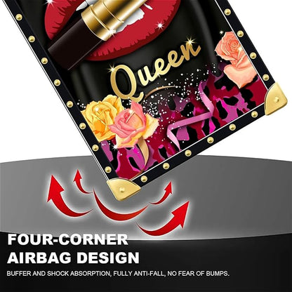 Compatible with iPhone 16 Plus Case, Queen Lip Crown Leopard Print Luxury - Image 7